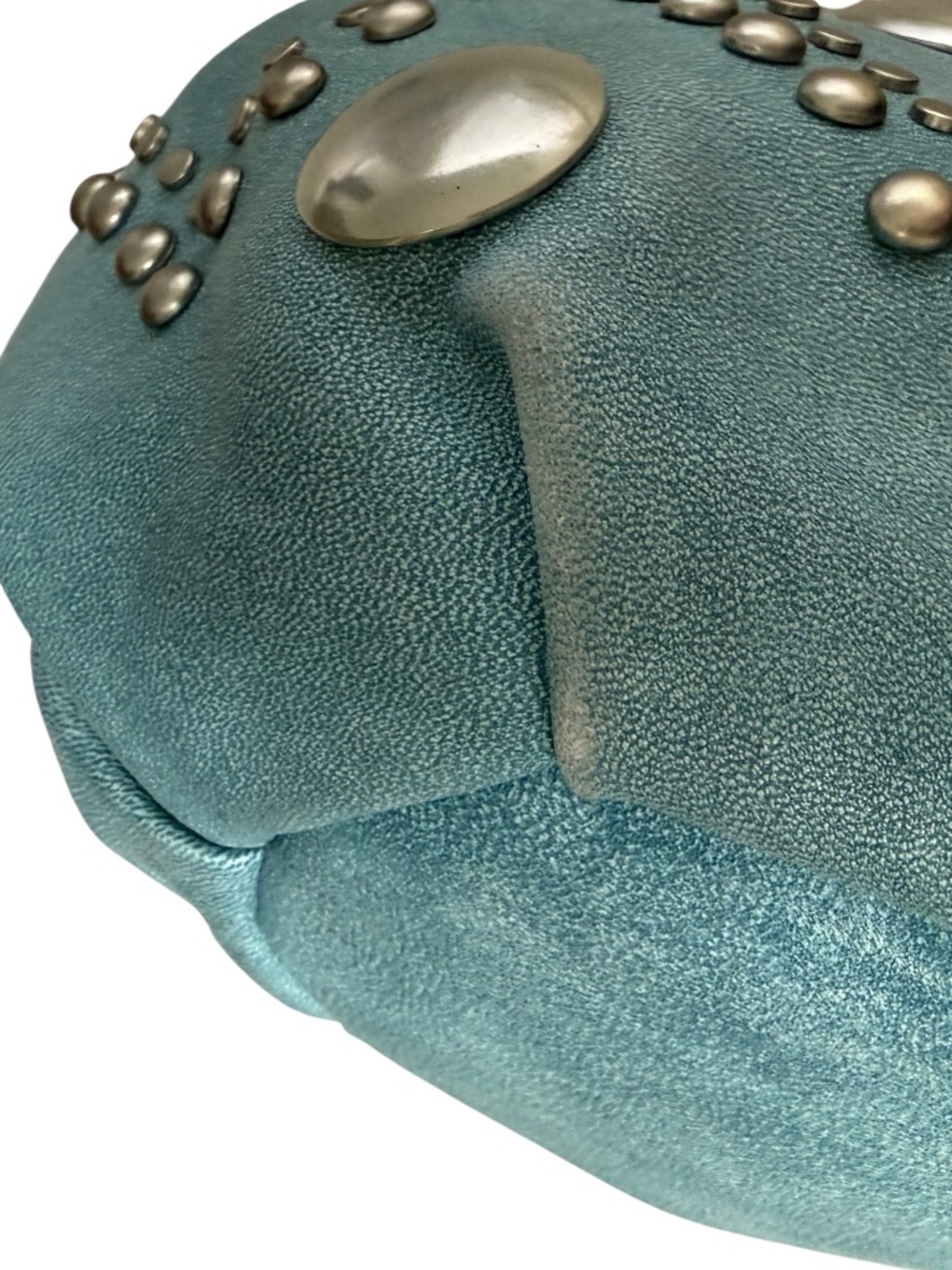 Isabel Marant Kylio bag a light blue butter soft leather construction bucket - Picture 9 of 10